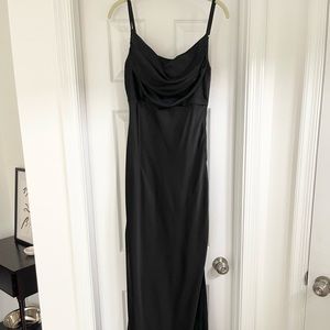 Revelry Skye Satin Dress Black Size 6